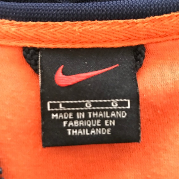 Vgt Nike Men's "Spell Out" Navy Bomber Jacket sz L - Picture 5 of 5